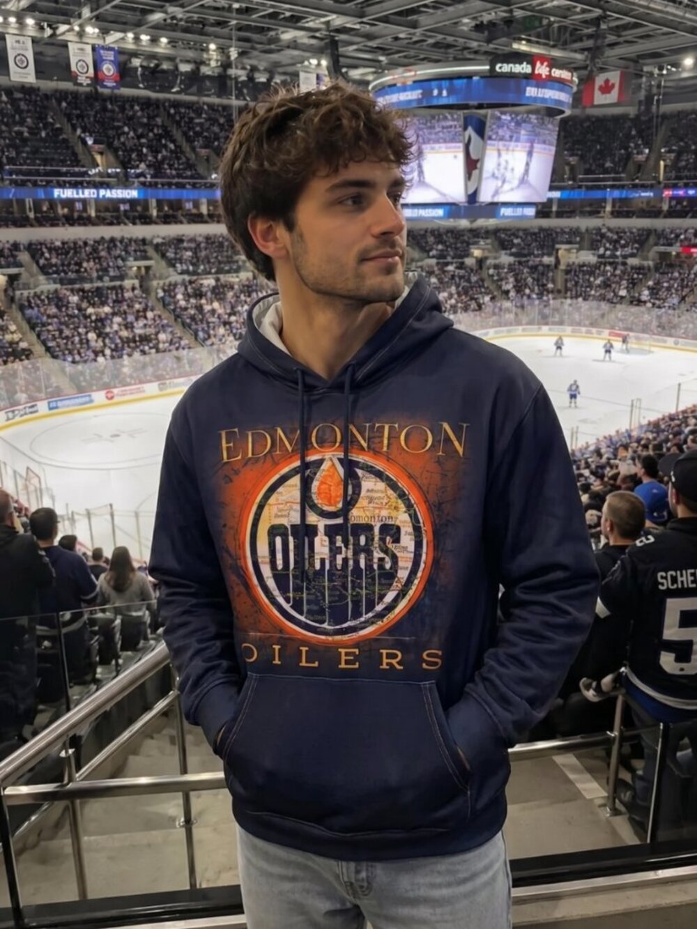EDMONTON OILERS MENS HOODIE (large)